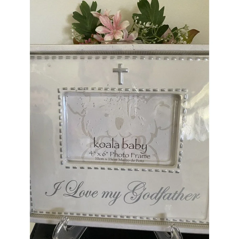 Koala Baby White Porcelain Photo Frame I Love my Godfather 4